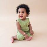 Kyte baby Ribbed Zippered Sleeveless Romper in Honu