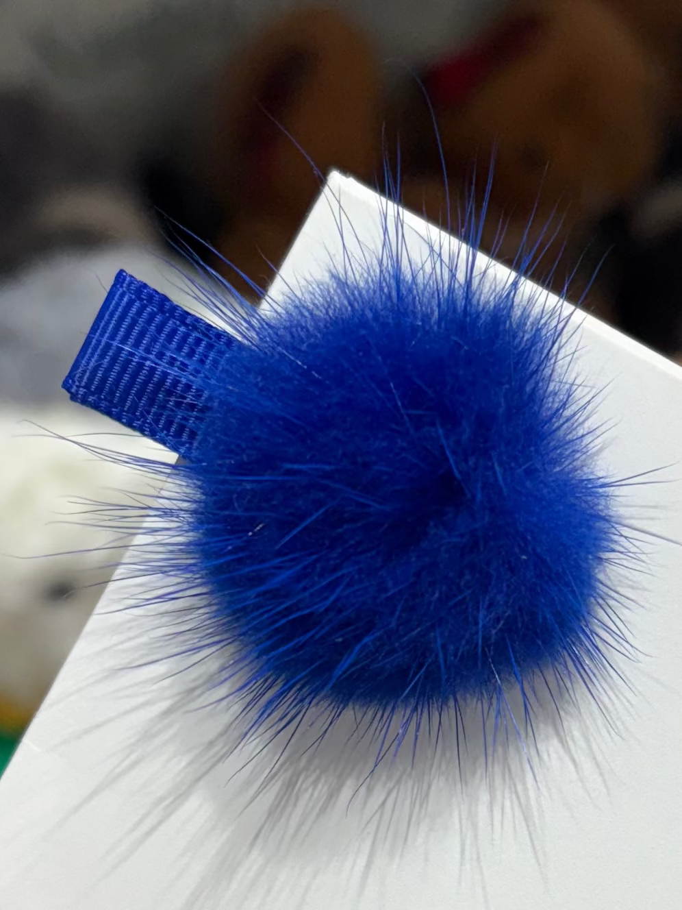 Small Puff Hair Clip - Cobalt