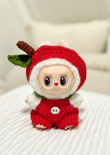 Design & Delight Gifts Red Apple Crochet Outfit Set 🍎🍃