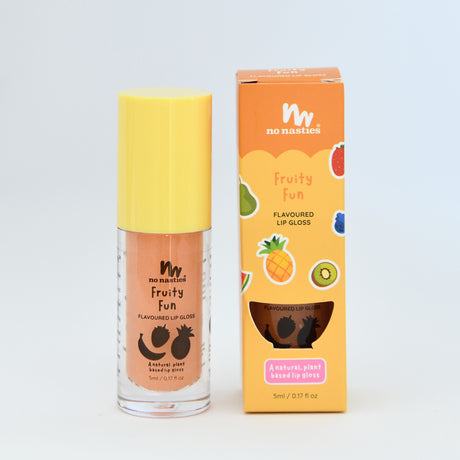 No Nasties Natural Kids Lip Gloss Wands - Peachy Shimmer (Fruity Fun)