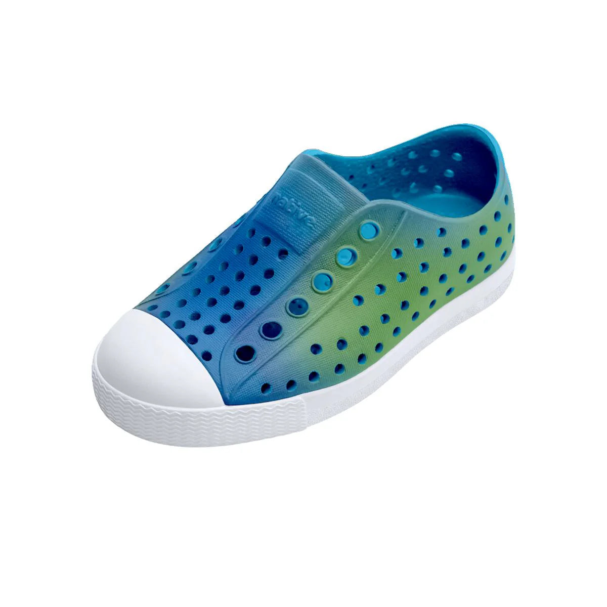 Native Jefferson Print Shoes - Aquarius Blue/ Shell White/ Hilly UV Blur