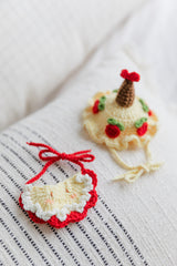 Design & Delight Gifts Rose Cake Party Crochet Outfit Set 🎂🌹✨