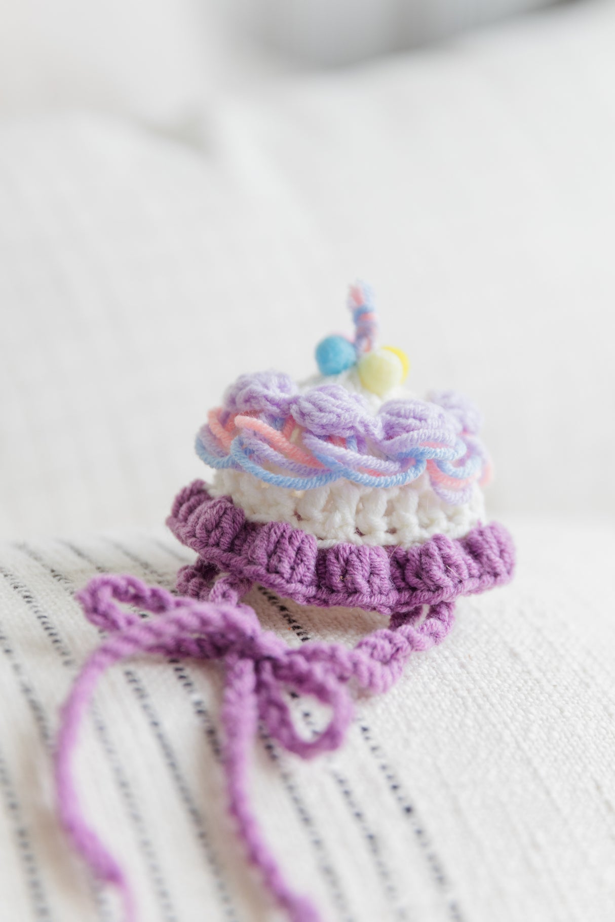 Design & Delight Gifts Pastel Birthday Cake Crochet Outfit 🎂💜🍭