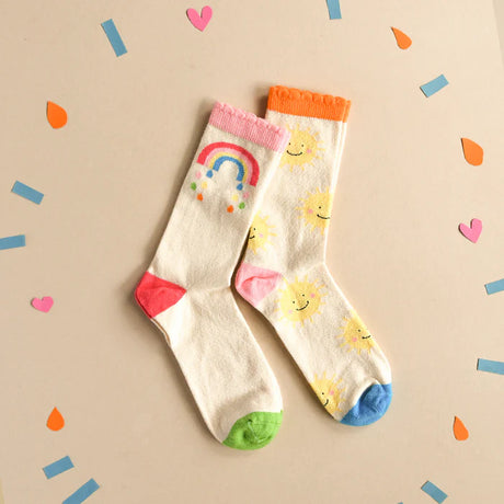 Rockahula Vintage Rainbow and Sun 2 Pack Socks