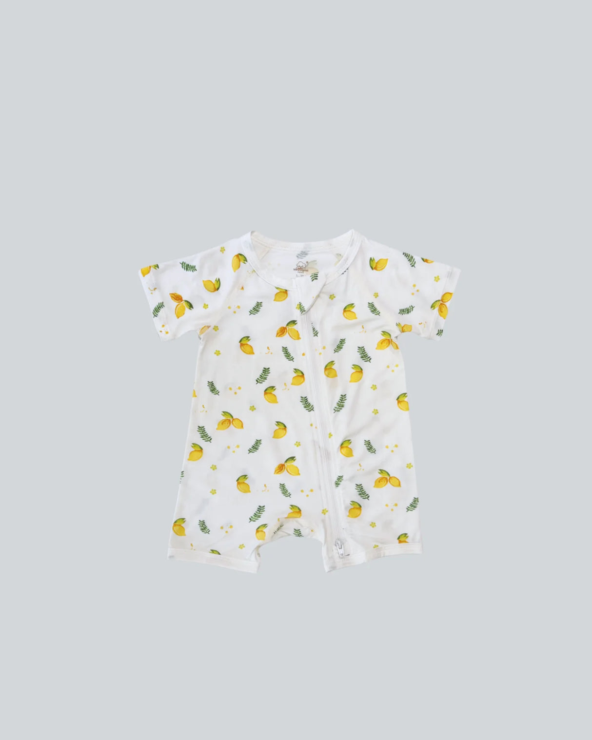 Blara Organic Short Sleeve Romper - Lemon Print