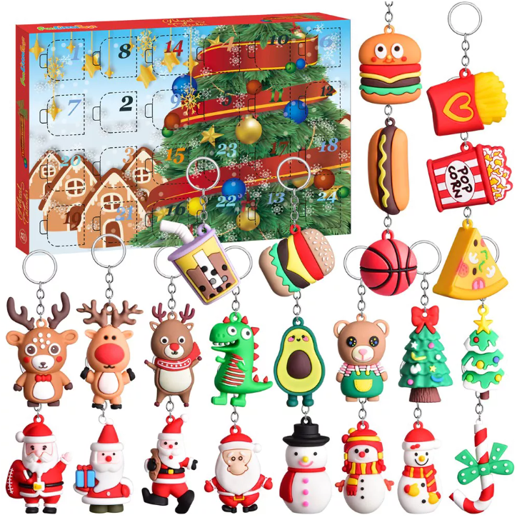 24 Days Christmas Advent Calendar - Keychains – Mini Wonders Canada