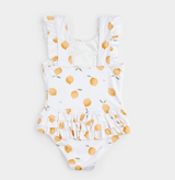 Petit lem One-Piece Swimsuit - Lemon Print On Off-White