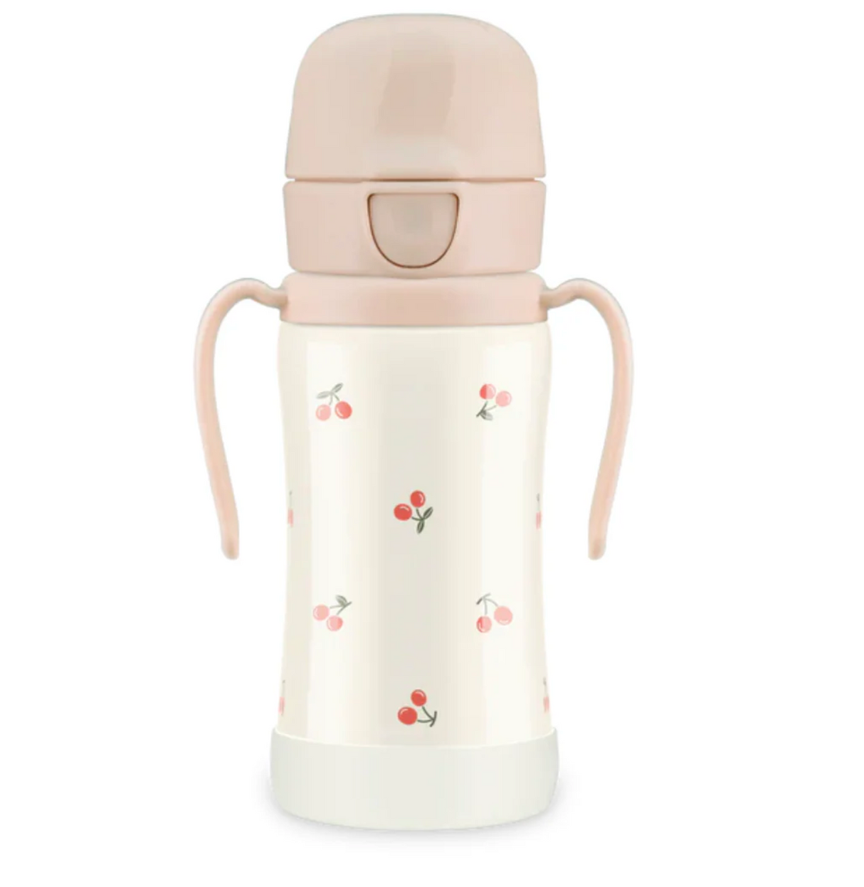 Stainless Straw Cup With One Touch Cap Cherrish (Sweet Peach) 300ml
