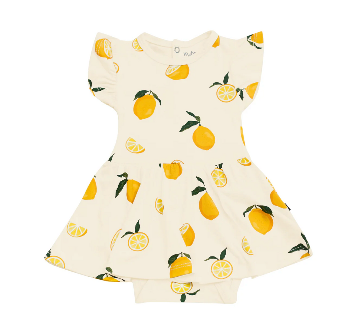 Kyte Baby Twirl Bodysuit Dress - Lemon