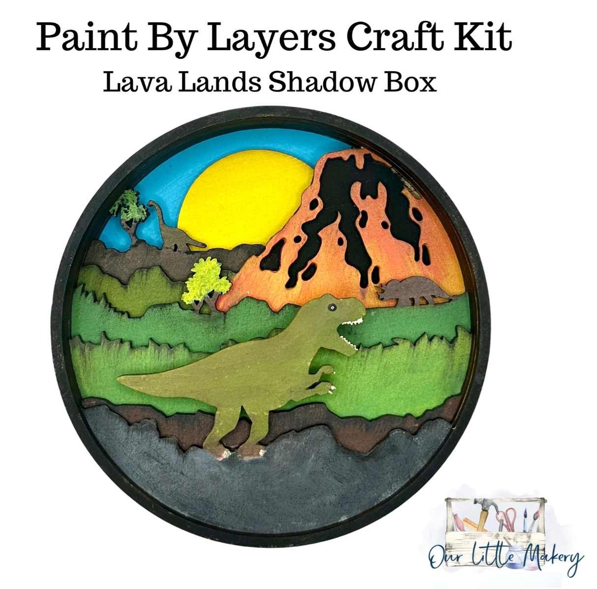 Our Little Makery - Lava Lands Shadow Box Kit