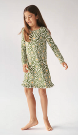 Bambi & Birdie Long Sleeve Ruffled Sleep Dress - DAISY DREAMS