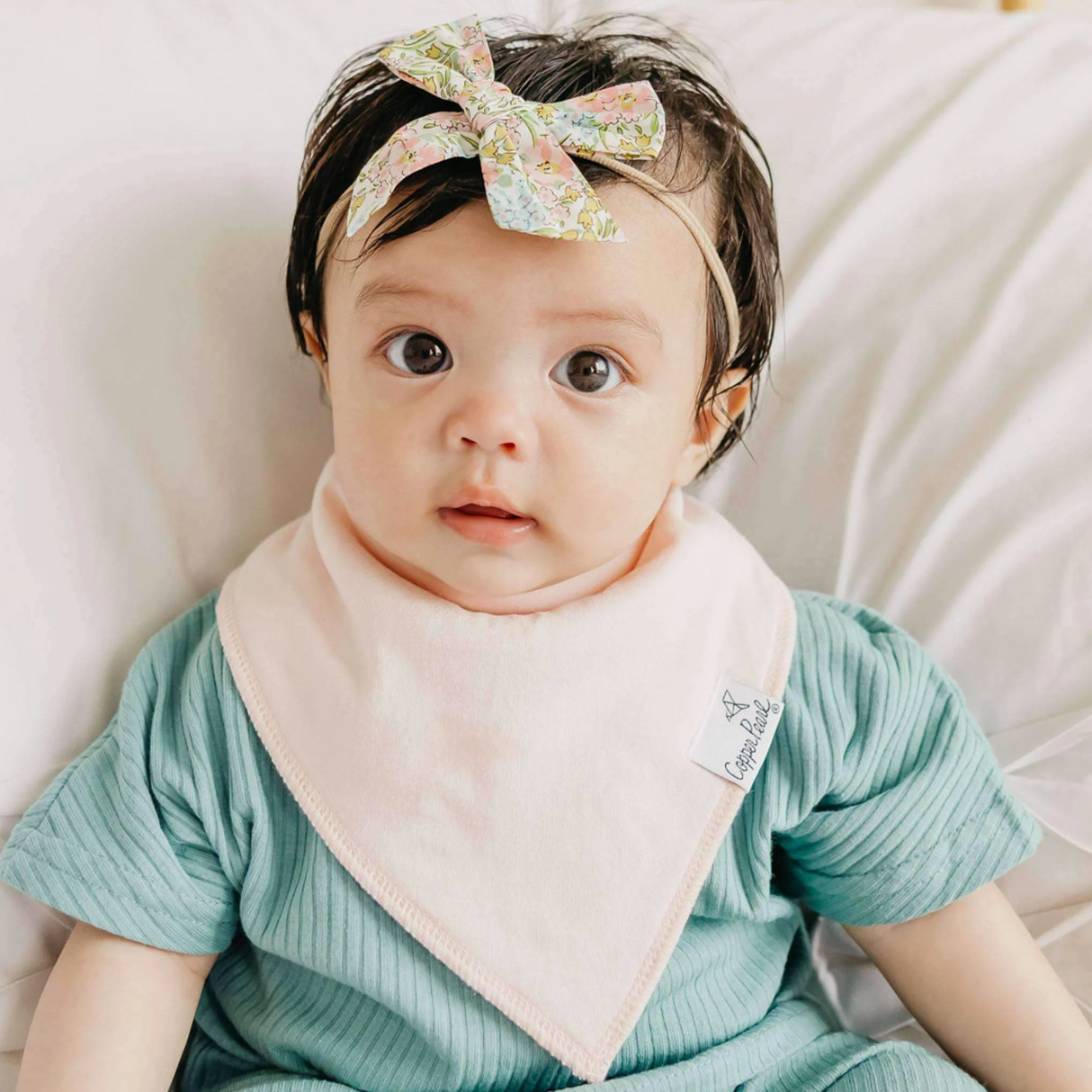 Copper Pearl Baby Bandana Bibs - Lemon