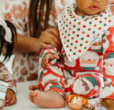 Copper Pearl Baby Bandana Bibs - Gingerbread