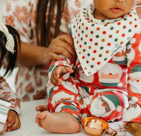 Copper Pearl Baby Bandana Bibs - Gingerbread