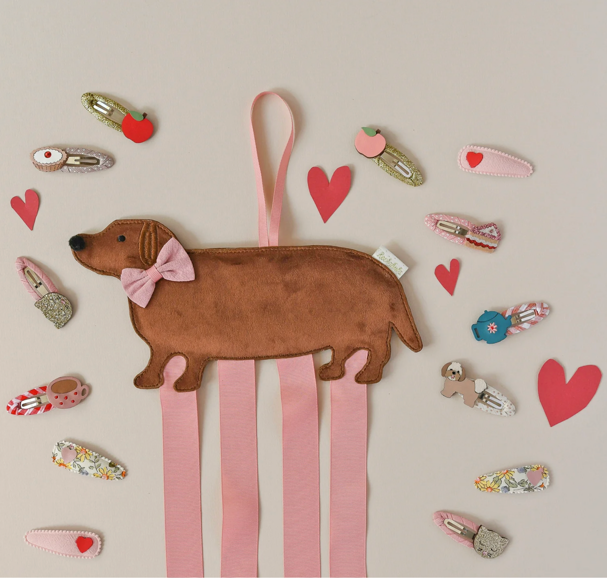 Rockahula Sausage Dog 4 Ribbon Clip Hanger