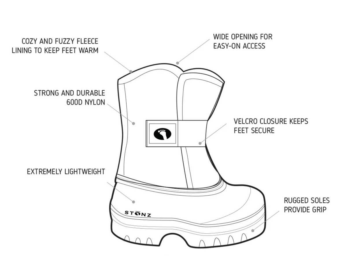 Stonz Scout Winter Boots - Grey/Black