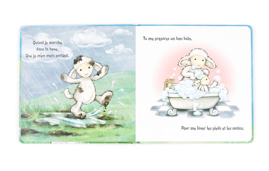 Jellycat Agneau Timide Et Sa Maman Livre - French