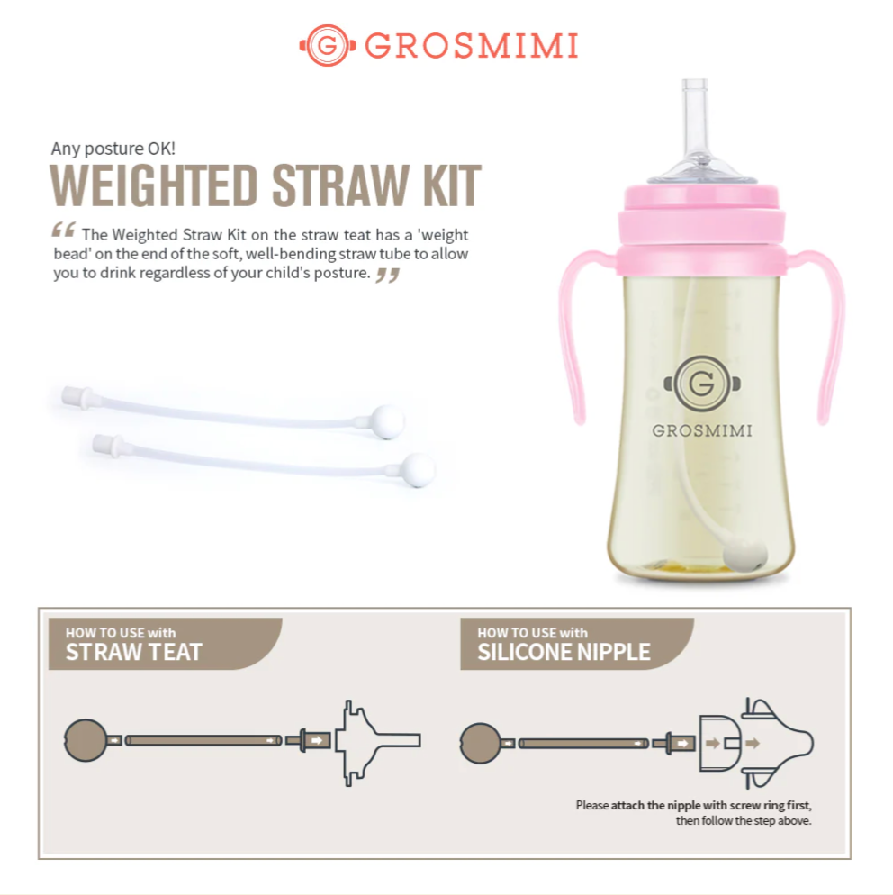 Grosmimi Weighted Straw Kit (Twin Pack)