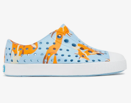 Native Jefferson Print Shoes - Sky Blue/ Shell White/ Foxtrot