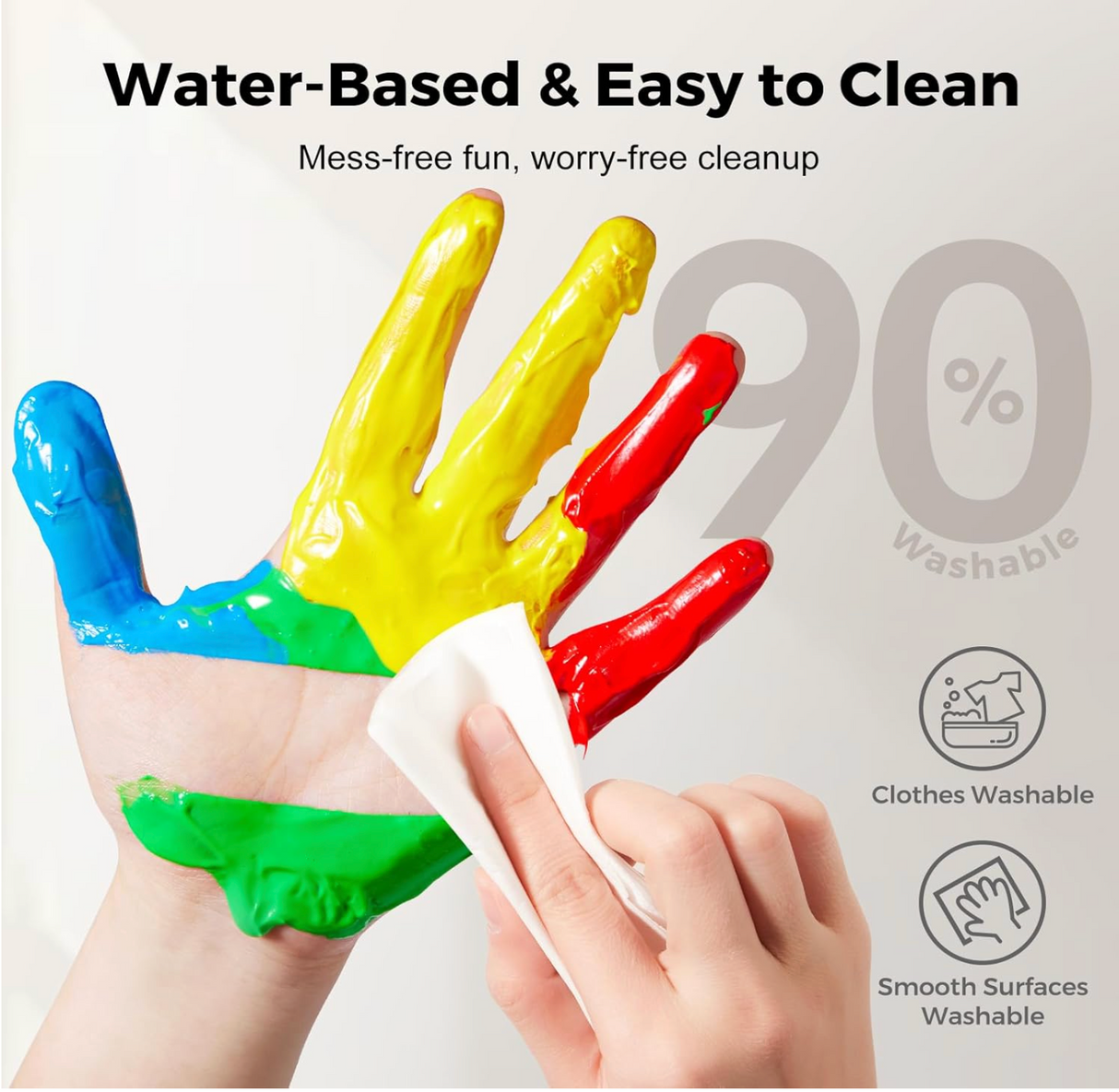 Jar Meló Washable Finger Paint - 12 Colors