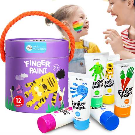 Jar Meló Washable Finger Paint - 12 Colors