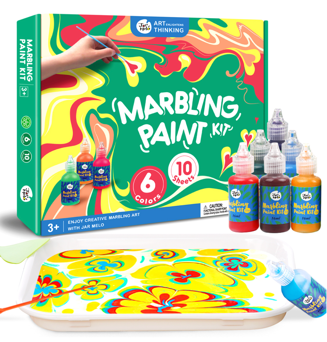 Jar Meló Marbling Paint Kit - 6 Colors