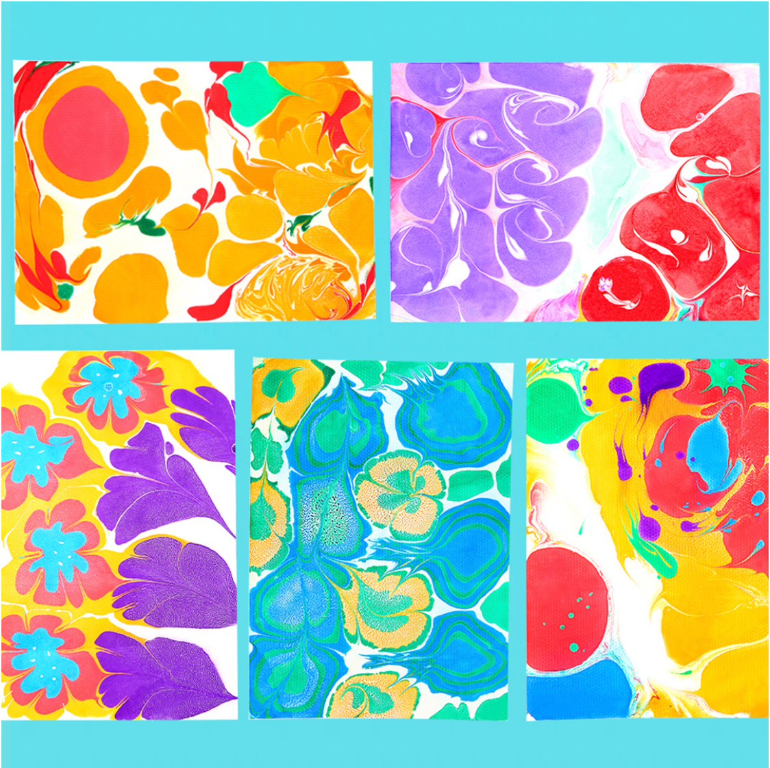 Jar Meló Marbling Paint Kit - 6 Colors