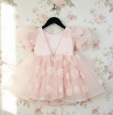 DOLLY The Rose Garden Tulle V-Back Puff Dress - Dollypink
