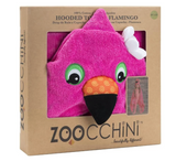 Zoocchini Toddler Hooded Towel - Flamingo