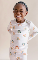 Kyte Baby Long Sleeve Pajamas - Retro Rainbow