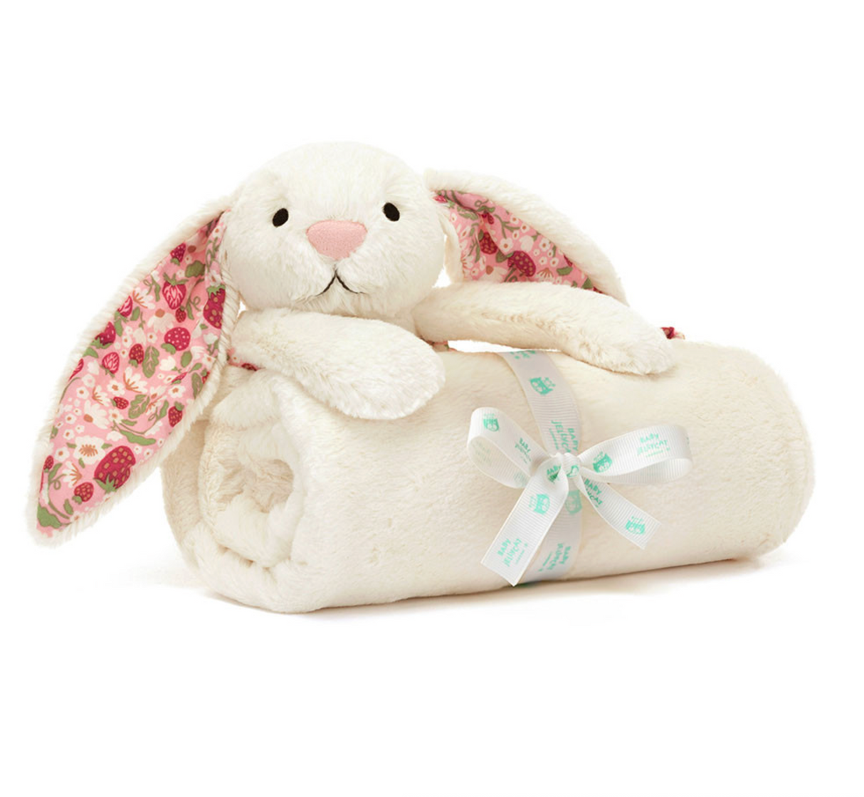 Jellycat Blossom Cream Bunny 'Berry' Blankie