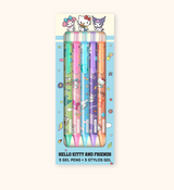 Sanrio Hello Kitty and Friends College Letters Blue Gel Pen Set