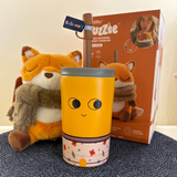 Asobu Fuzzie Plush Covered Straw Tumbler - Vixie the Fox