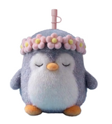 Asobu Fuzzie Plush Covered Straw Tumbler - Flora the Penguin
