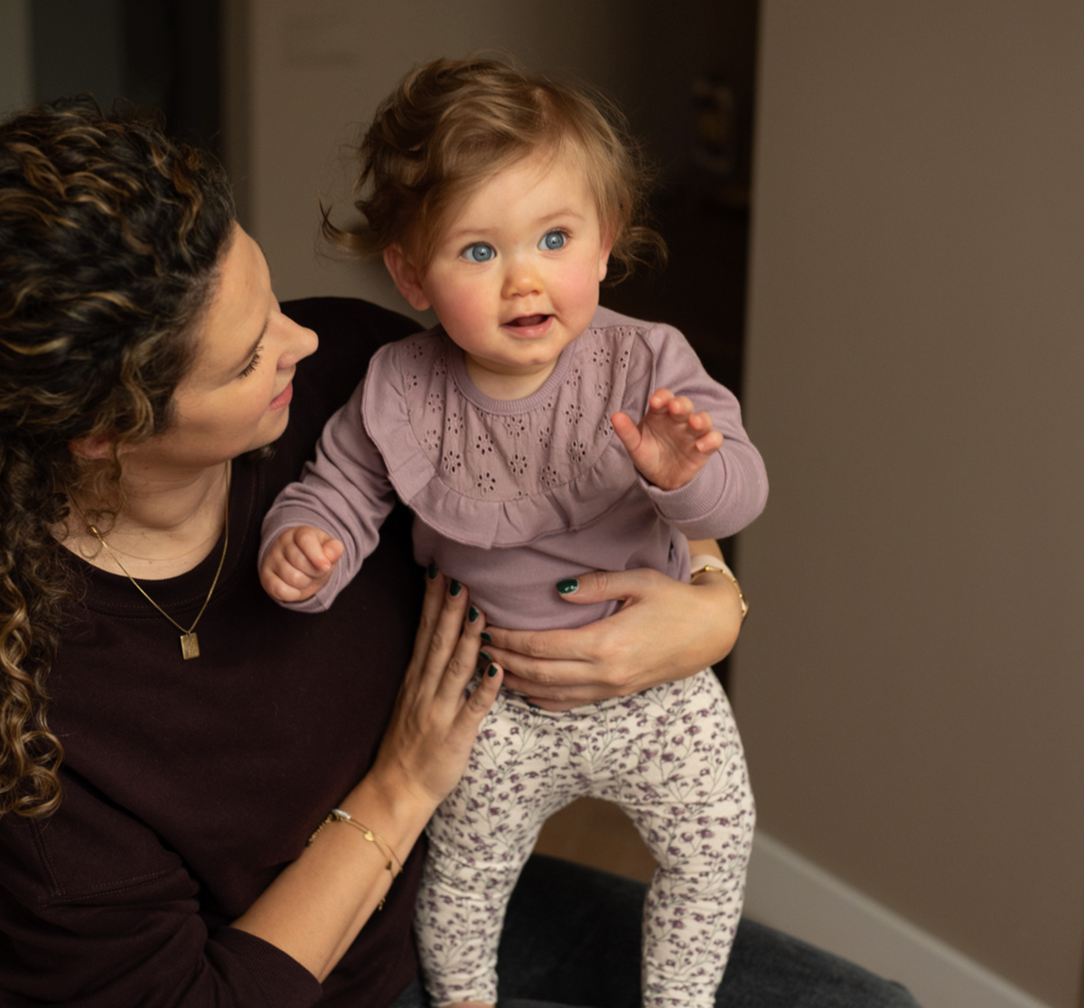 Dirkje Girls’ Set - Purple Jumper, Leggings, Hairband