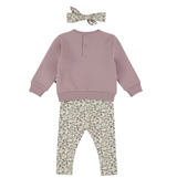 Dirkje Girls’ Set - Purple Jumper, Leggings, Hairband