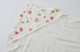 Blara Organic Strawberry Print Blanket 90x90cm