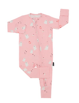 Belan.J Footless Sleeper with Fold-Over Cuffs - Pink Ghosts
