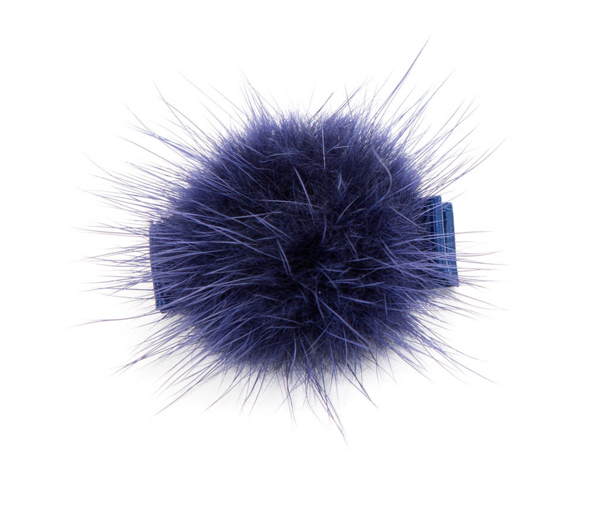 Olilia Small Puff Hair Clip - Navy