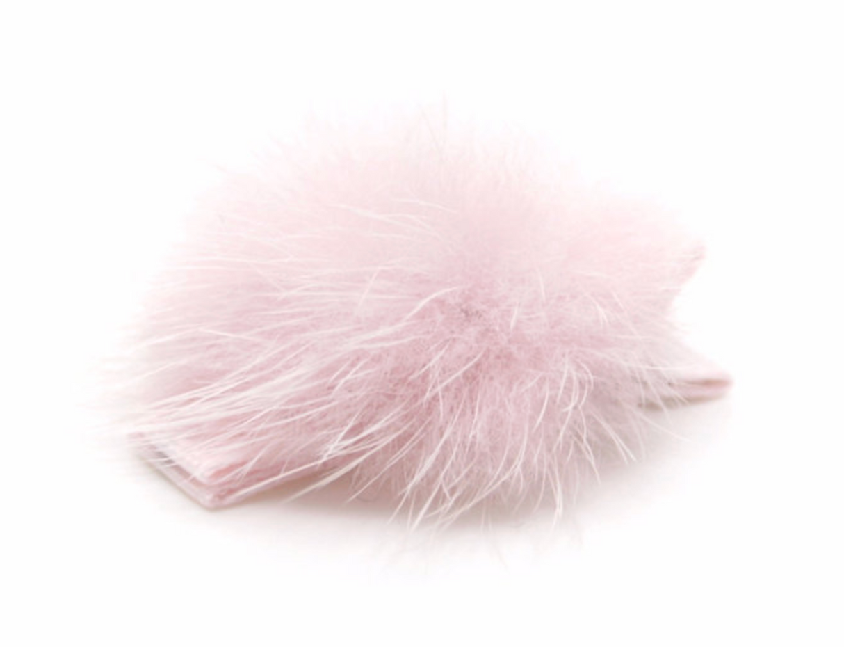 Olilia Small Puff Hair Clip - Powder Pink
