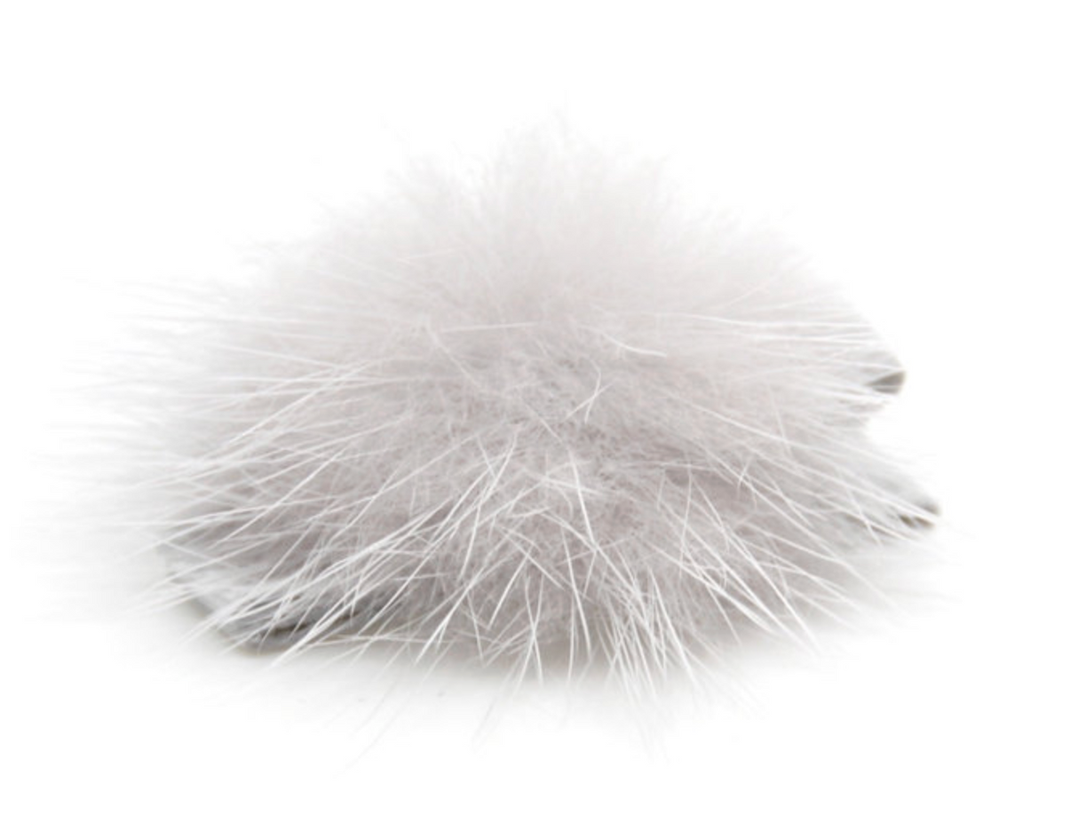 Olilia Small Puff Hair Clip - Shell Grey