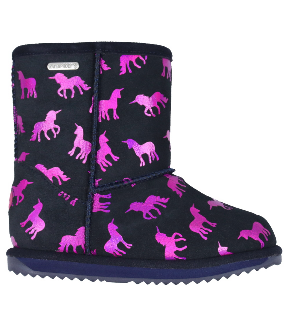 EMU Teddy Boots - Rainbow Unicorn Brumby Midnight