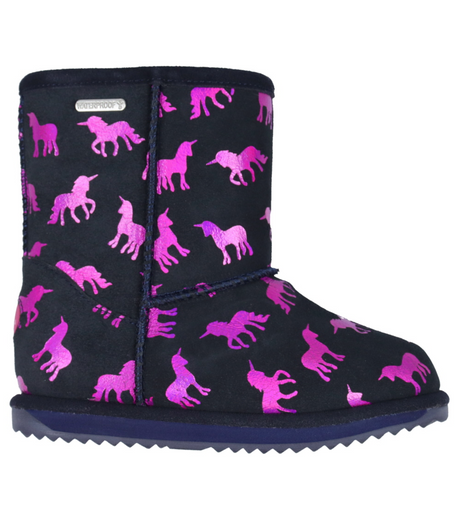 EMU Teddy Boots - Rainbow Unicorn Brumby Midnight