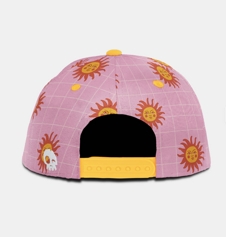 Headster Sun Curved Brim Snapback Cap - Smart Pink