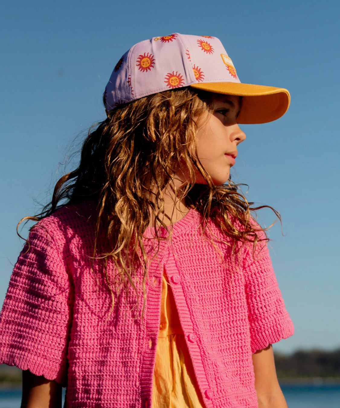 Headster Sun Curved Brim Snapback Cap - Smart Pink