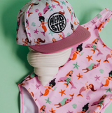 Headster Mermaid Dreamland Snapback Cap - Rosy Cheeks