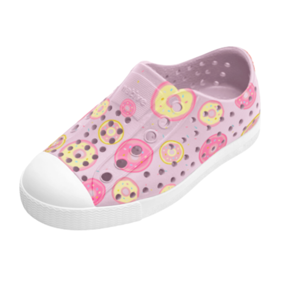 Native Jefferson Print Shoes - Barely Pink/ Shell White/ Donuts