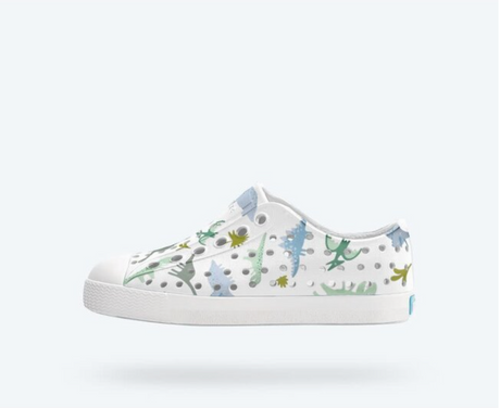 Native Jefferson Print Shoes - Shell White/ Shell White/ Flux Alpine Dino