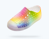 Native Jefferson Print Shoes - Shell White/ Translucent/ Rainbow Blur