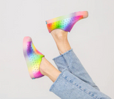 Native Jefferson Print Shoes - Shell White/ Translucent/ Rainbow Blur